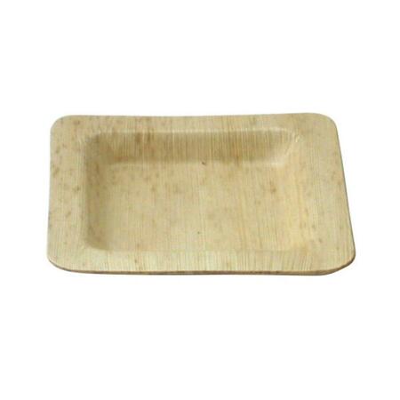 PACKNWOOD Square Bamboo Leaf Plate, 100PK 210BBOUA15